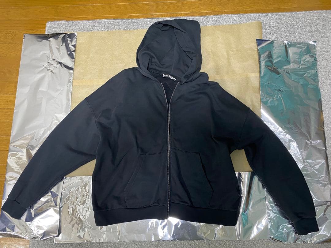 Palm Angels ブラック ジップパーカー