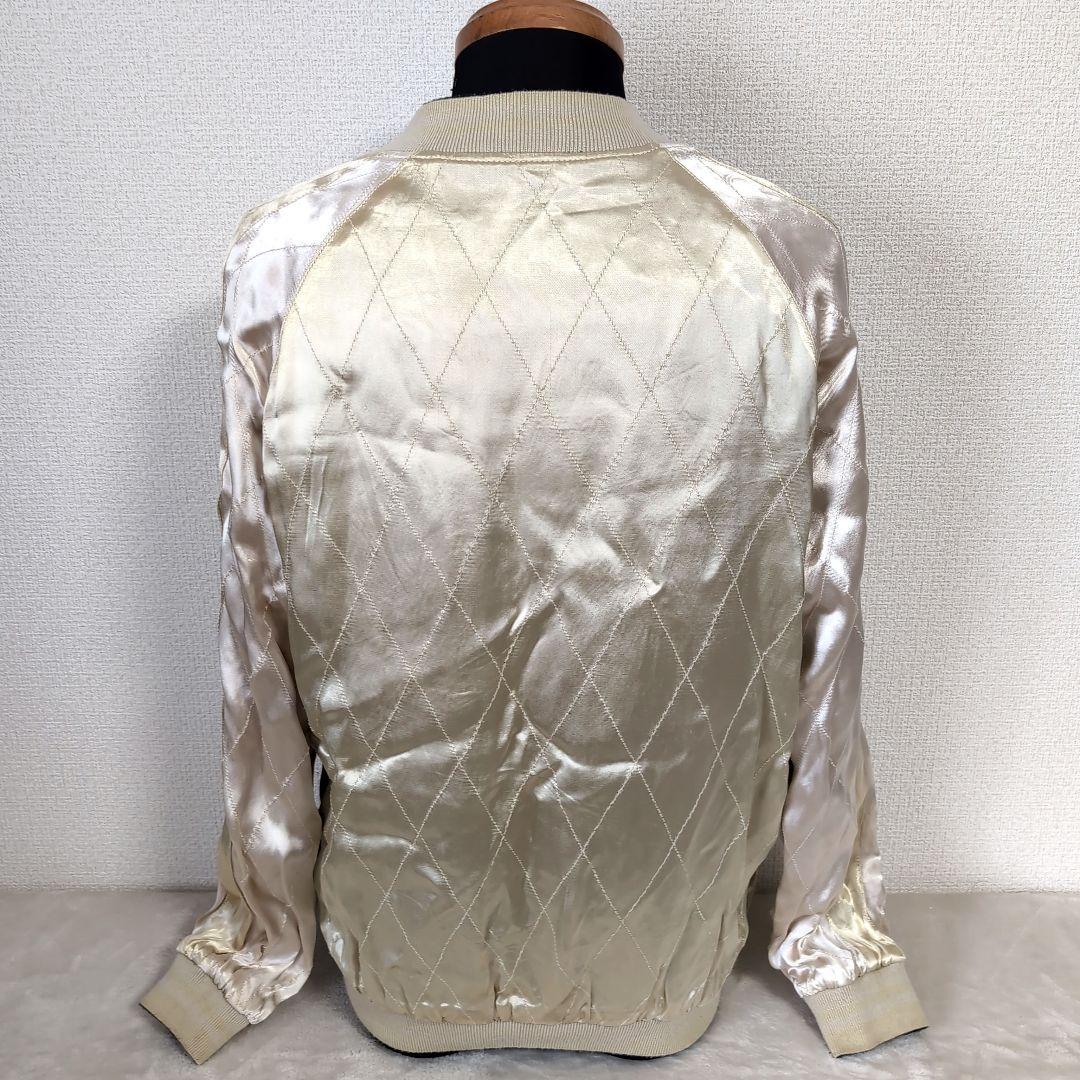 ec16 IOLANI スカジャン 黒 リバーシブル 金魚 メンズM