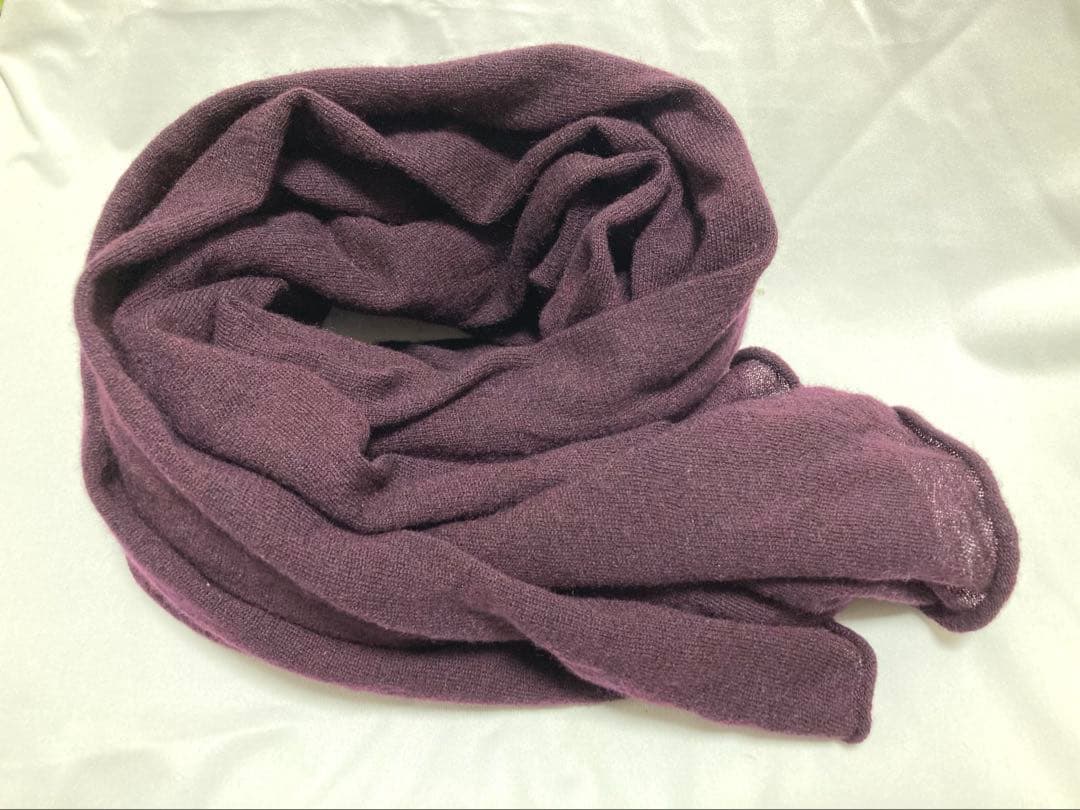 n100 エヌワンハンドレッド　大判ストール　マフラー　紫　YK0710