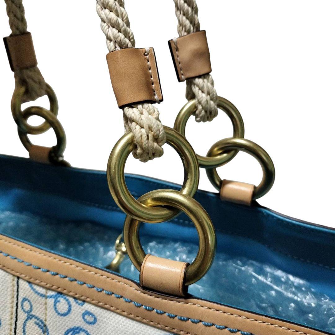 【限定品】 希少 COACH トートバッグ アプリック 海モチーフ Y2K 海