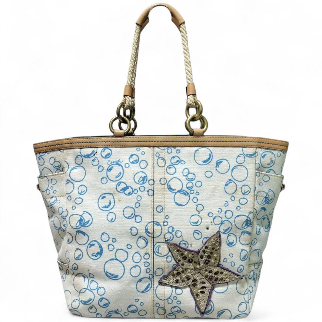 【限定品】 希少 COACH トートバッグ アプリック 海モチーフ Y2K 海