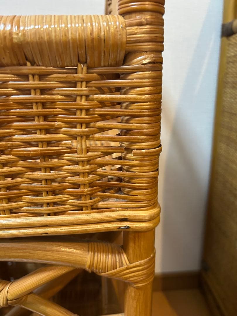 コイズミ　ラタン　ランドリーラック　ランドリーバスケット　脱衣籠