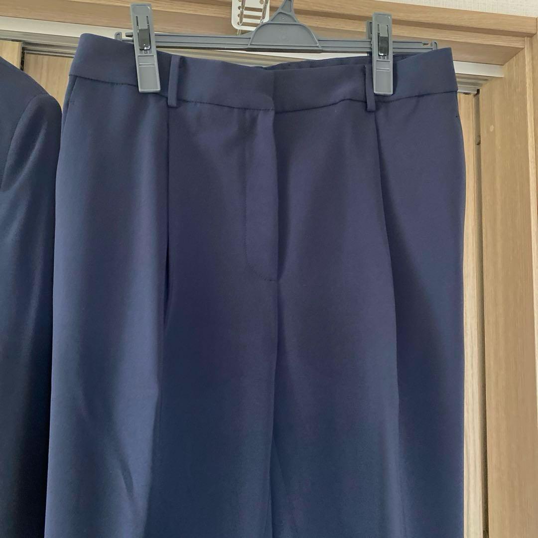 PLST　トリアセブレンドダブルジャケット　テーパードパンツ　ネイビー