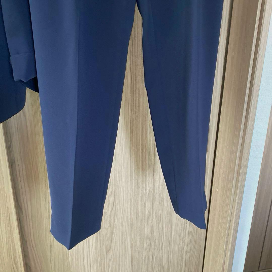 PLST　トリアセブレンドダブルジャケット　テーパードパンツ　ネイビー