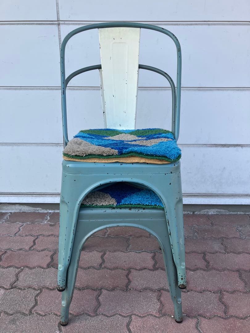 廃番 ノットアンティークス ブリックチェア２脚セット おまけクッション付