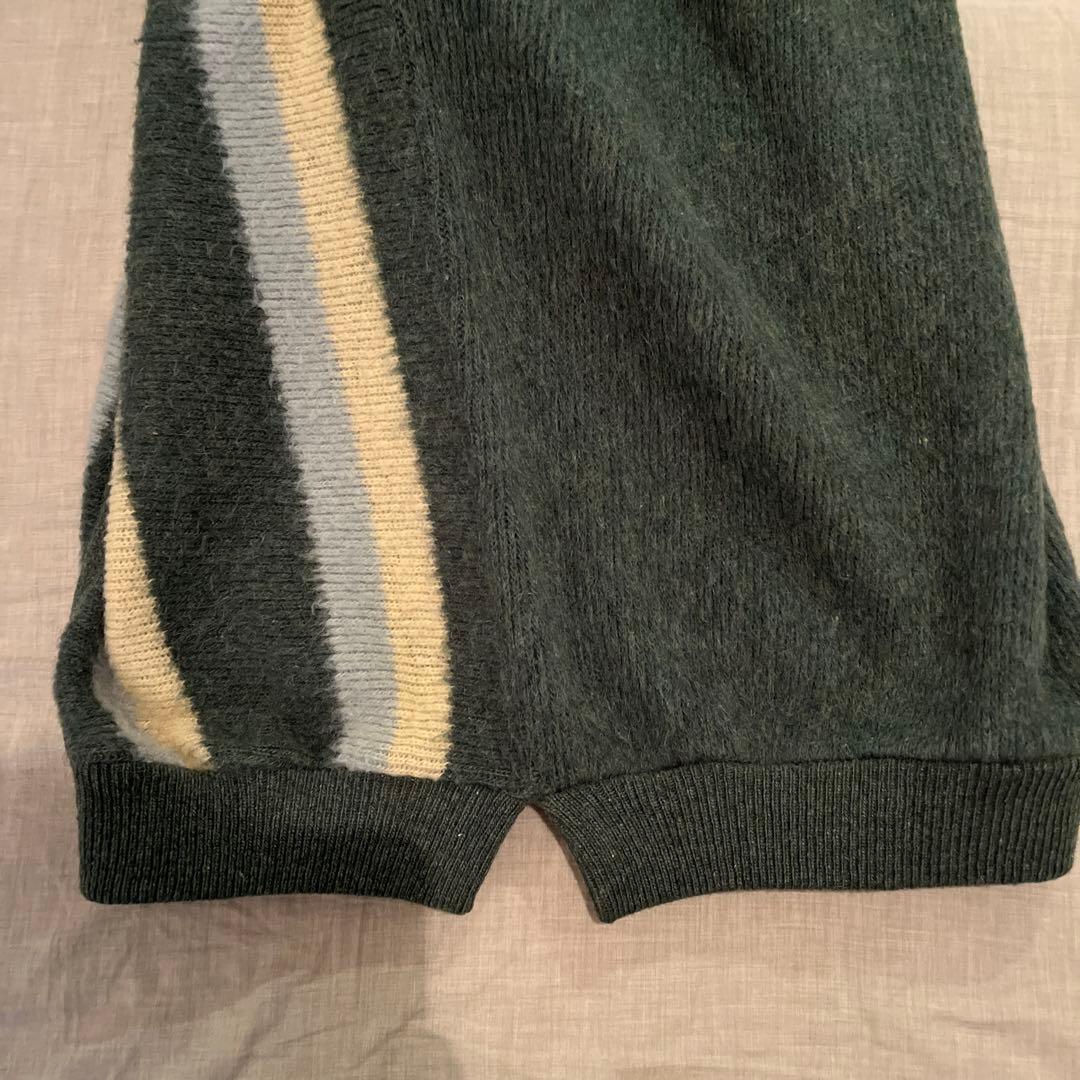 【60s】モヘアカーディガンALL SPORTS グリーン ストライプ