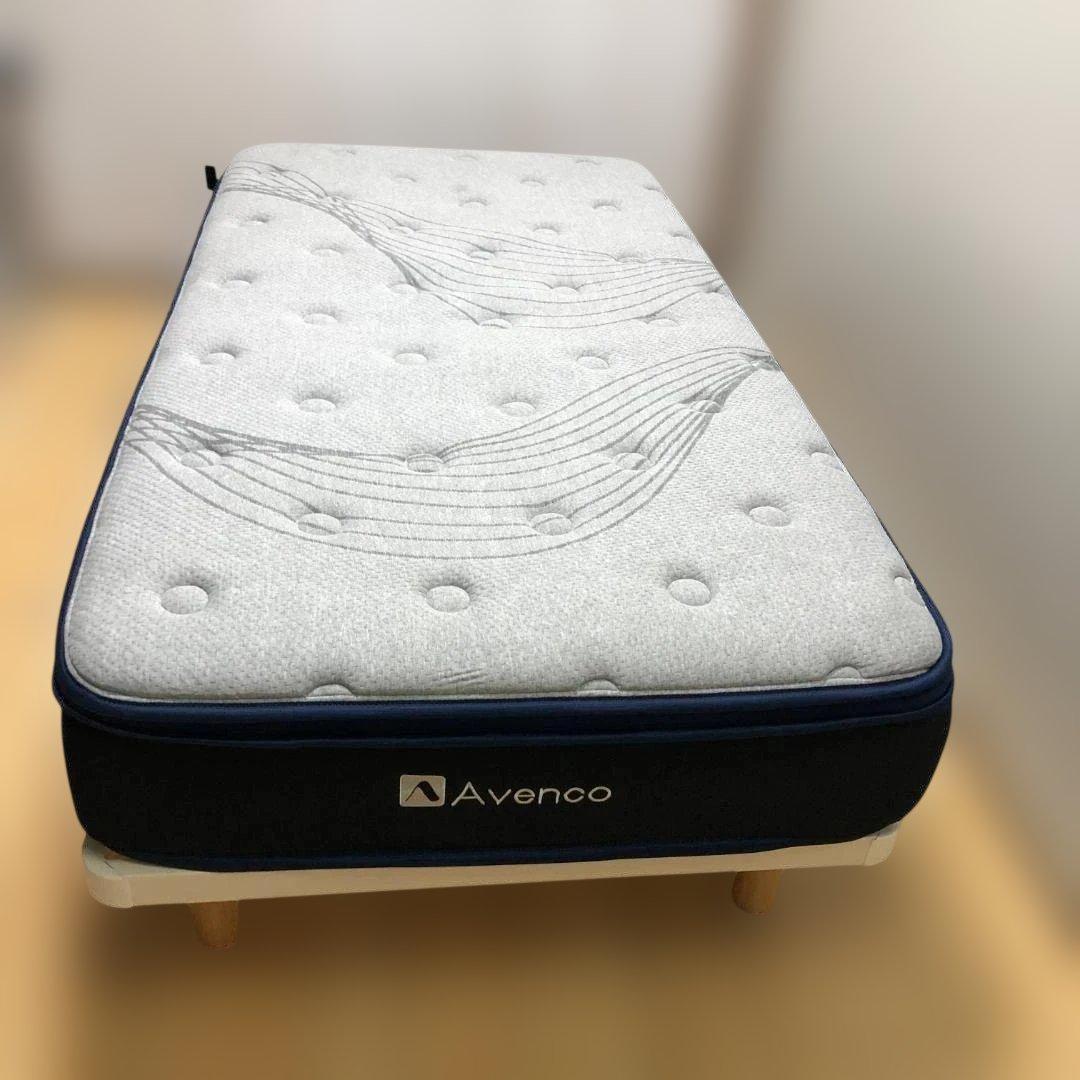 【美品】Avenco マットレス＋ベッドフレーム シングル 250730-2