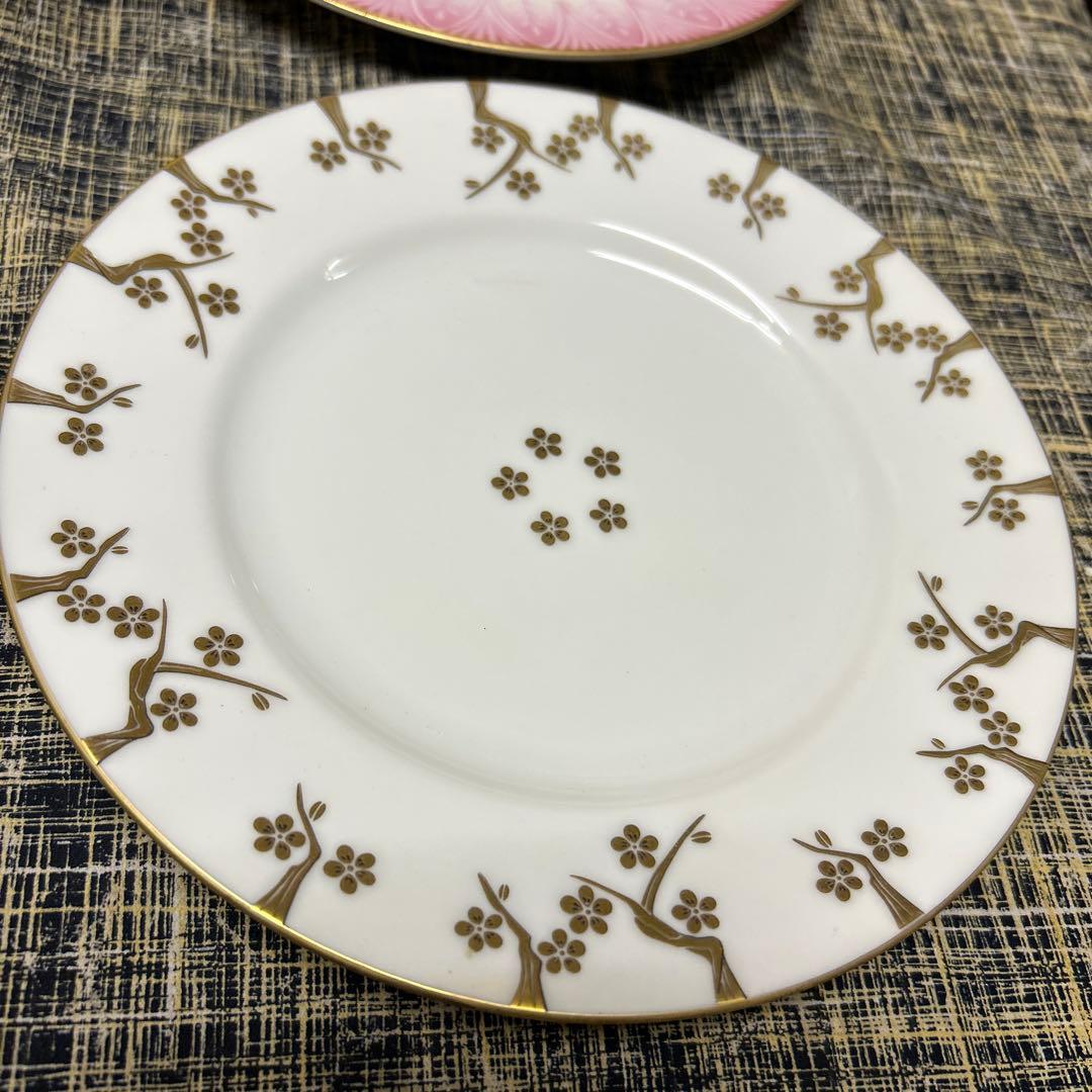 世界の偉大なカップと受皿　特製ケーキ皿　12枚セット 24金手塗り　19.5cm