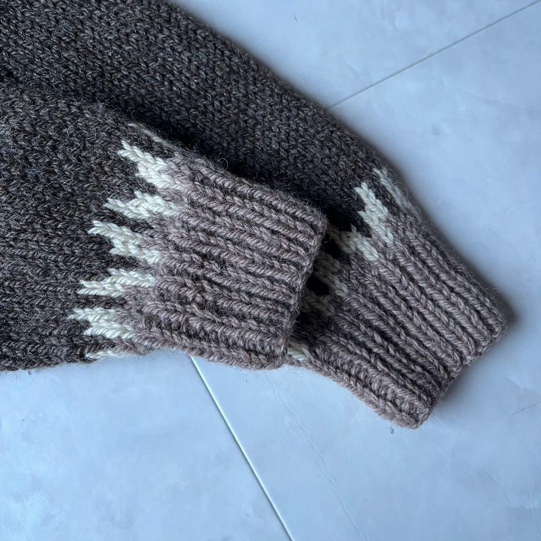 マックレガー 70s ノルディック ウール ニット カーディガン M くるみ釦