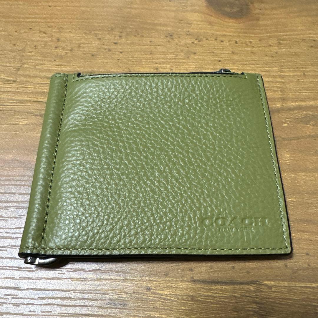【美品】COACH マネー クリップ ジップ ウォレット