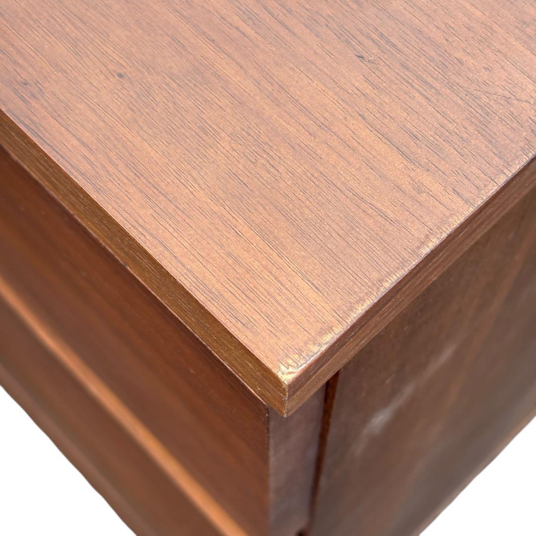 【美品】無印良品 廃盤 チェスト ワイド 4段 足付き ウォールナット材 北欧風