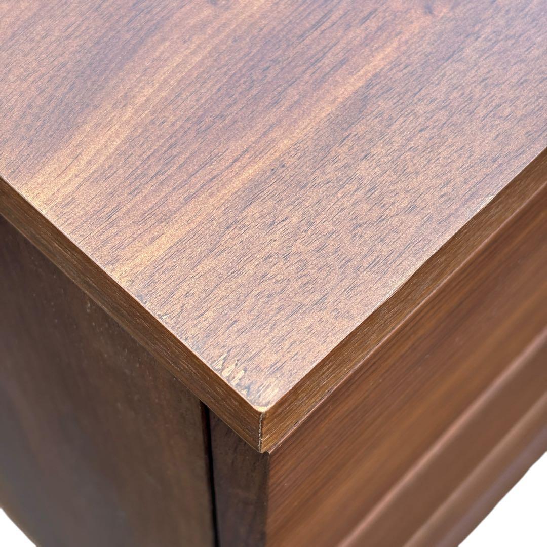 【美品】無印良品 廃盤 チェスト ワイド 4段 足付き ウォールナット材 北欧風