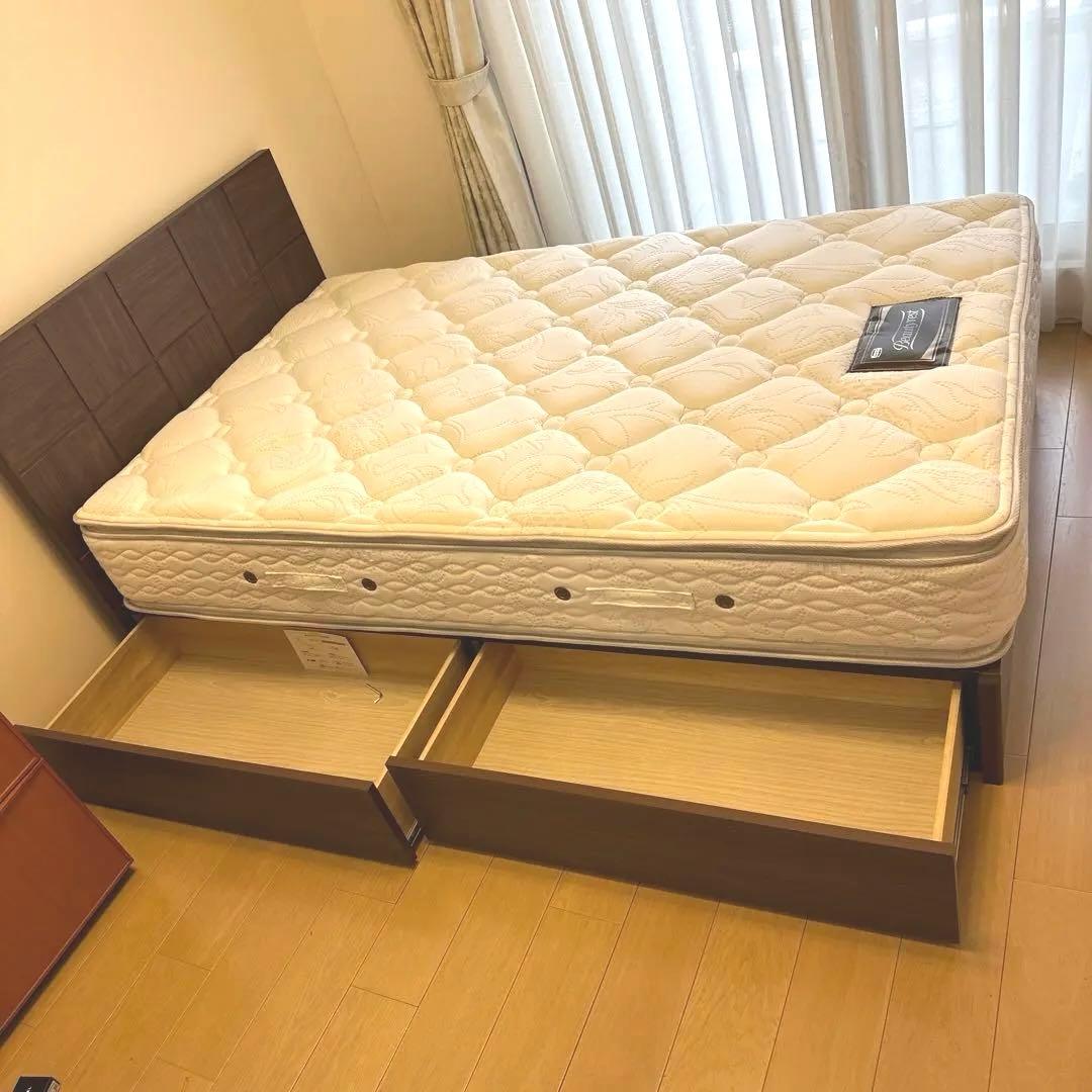 Simmons Beautyrest セミダブルマットレス とフレームセット販売