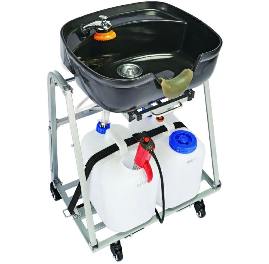 移動式シャンプー台　保温ヒーター付き