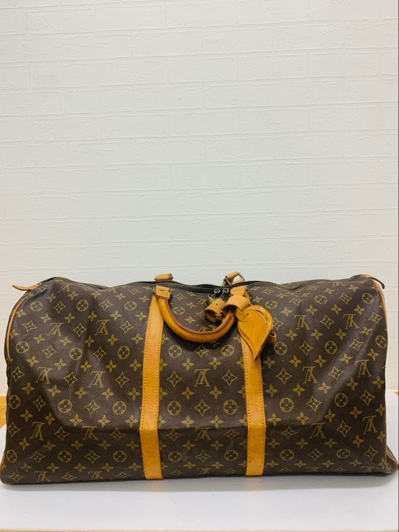 ルイヴィトン モノグラム ボストンバッグ キーポル60 レザー ブラウン