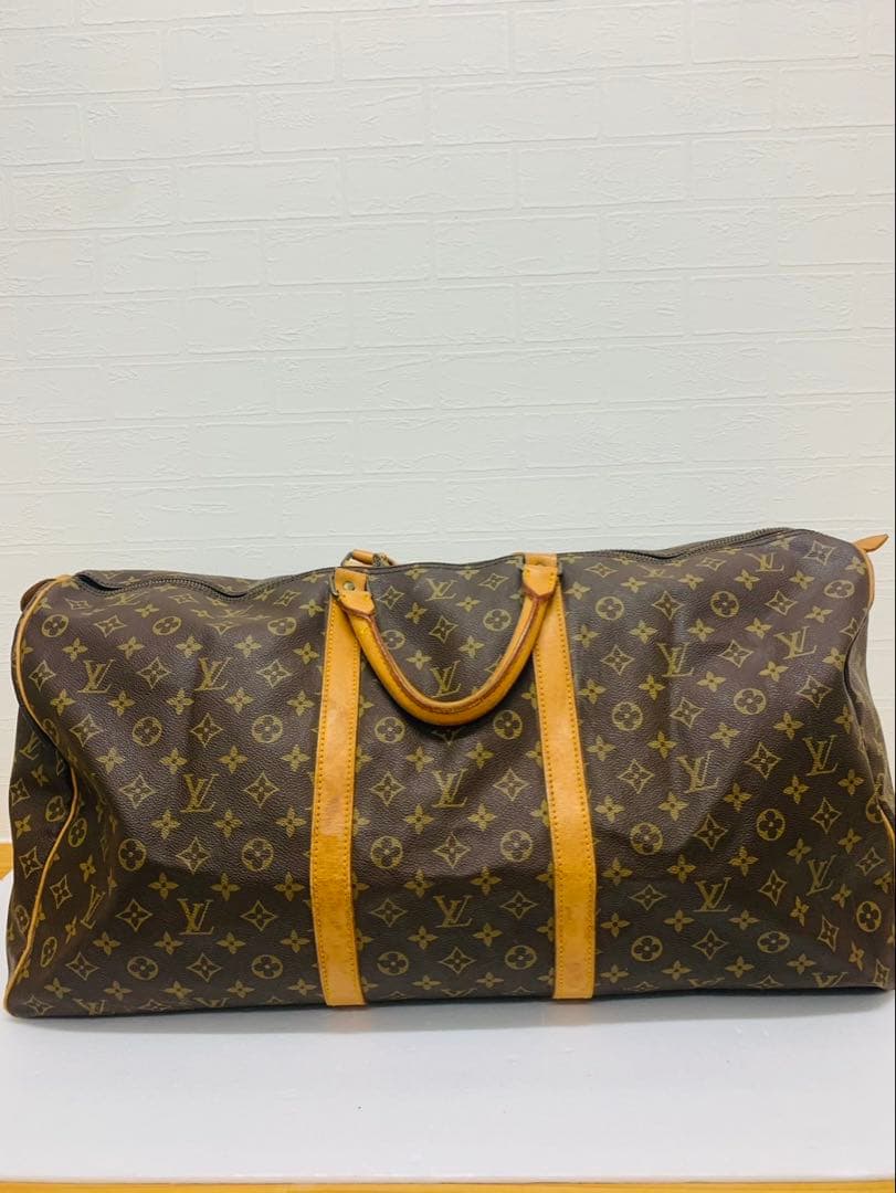 ルイヴィトン モノグラム ボストンバッグ キーポル60 レザー ブラウン