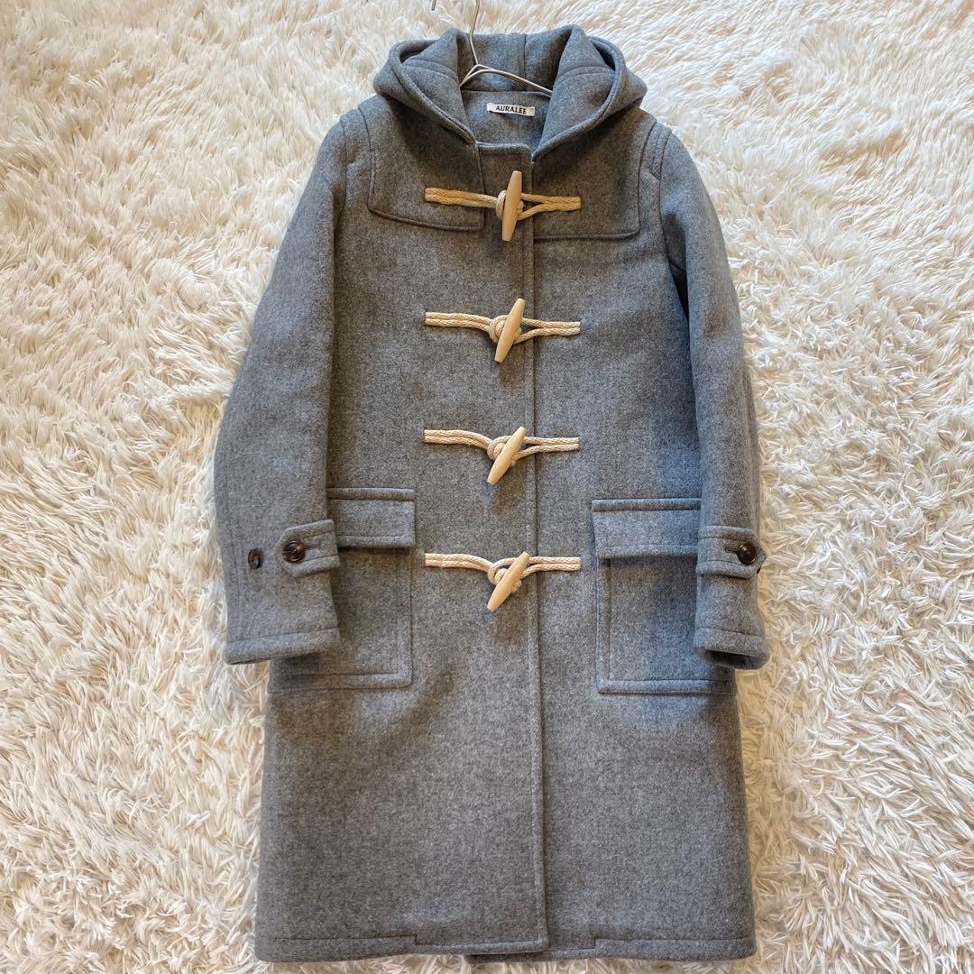 極美品 オーラリー☆ダッフルコート　ロング グレー 0サイズ