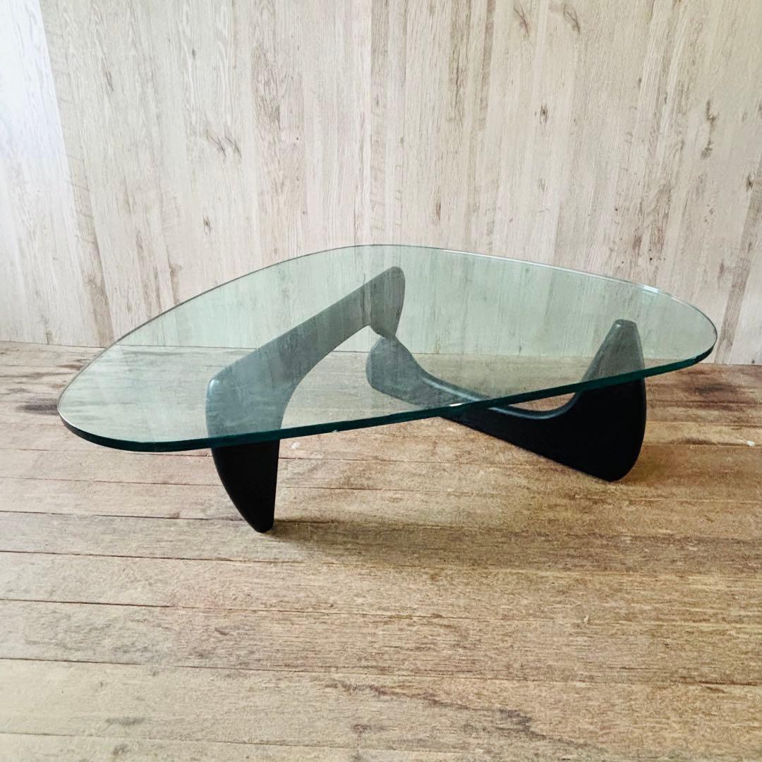 イサムノグチ コーヒーテーブル ブラックアッシュ ヴィトラ ガラステーブル