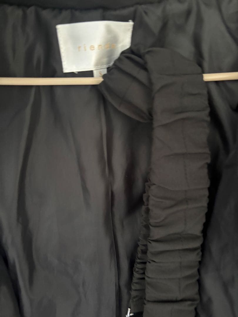 riendaファー付きフード ブラック ダウンジャケット Sサイズ