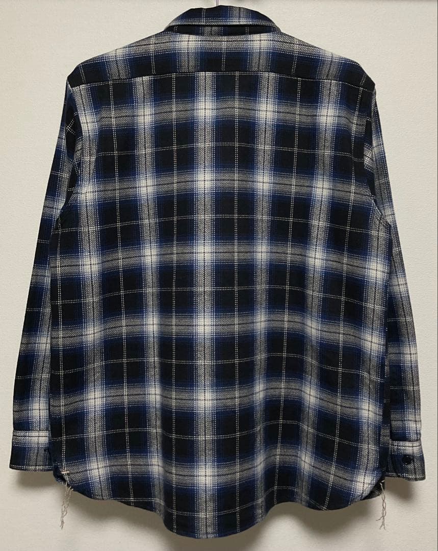 希少　BONCOURA　ボンクラ　　ネルシャツ　オンブレチェックシャツ