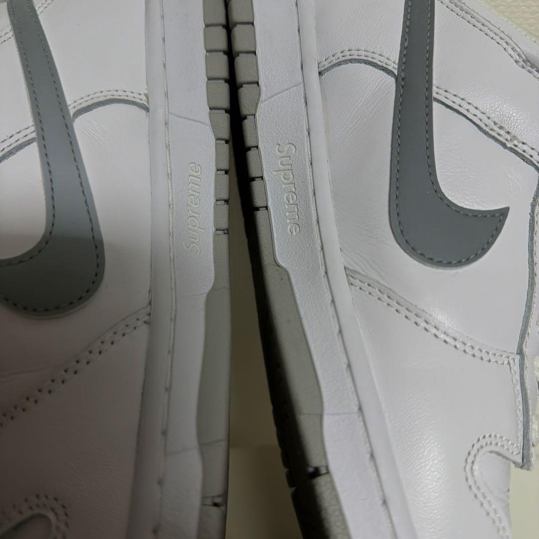 Supreme×SB Dunk \"White/llic Silver\"