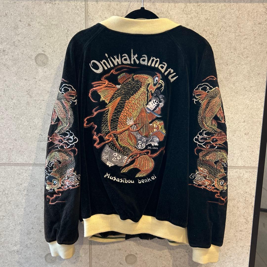 【美品】爆裂爛漫娘　別珍　リバーシブル　スカジャン　武蔵坊弁慶　サイズ44 爆爛