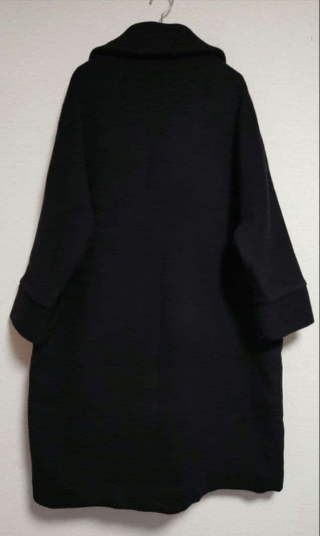 【ティッカ】スピックアンドスパン　ブラック テントコートロングコート24AW