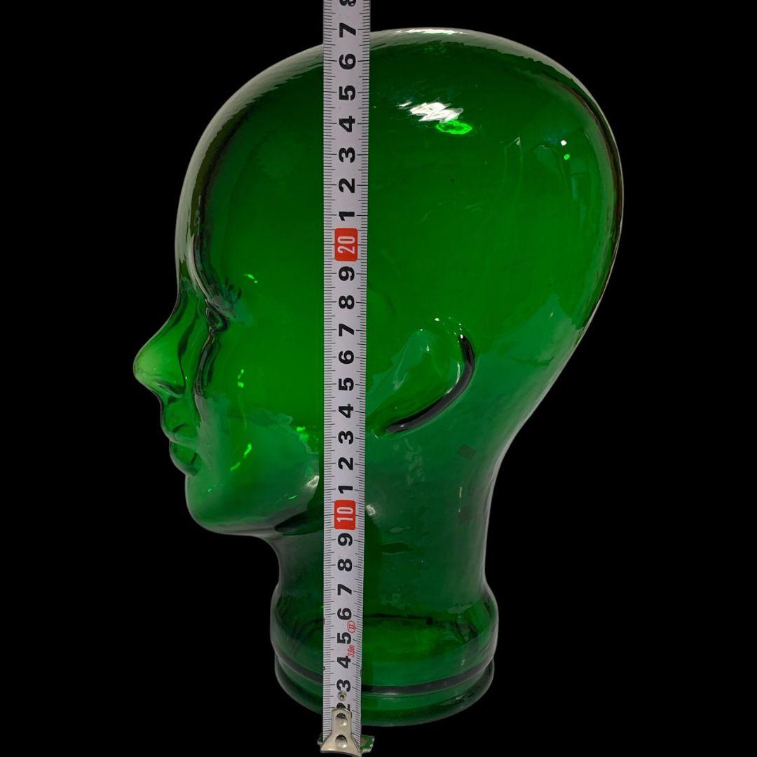 ヴィンテージ ガラス製 マネキン ヘッド インテリア ディスプレイ オブジェ