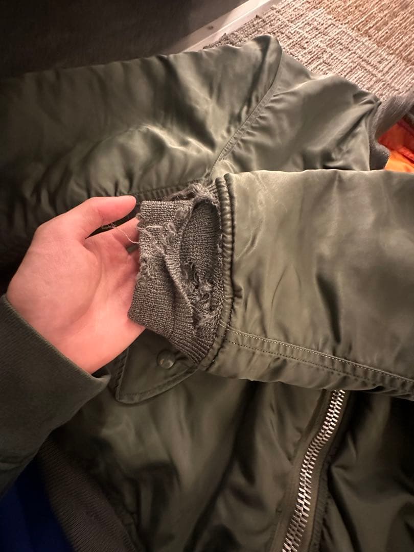 m*k様 70s 米軍実物 MA-1 ALPHA SCOVILLジッパー M ヴ