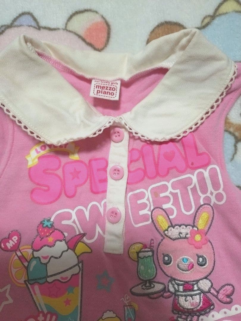 メゾピアノ　 カフェ ノースリーブワンピース　130cm