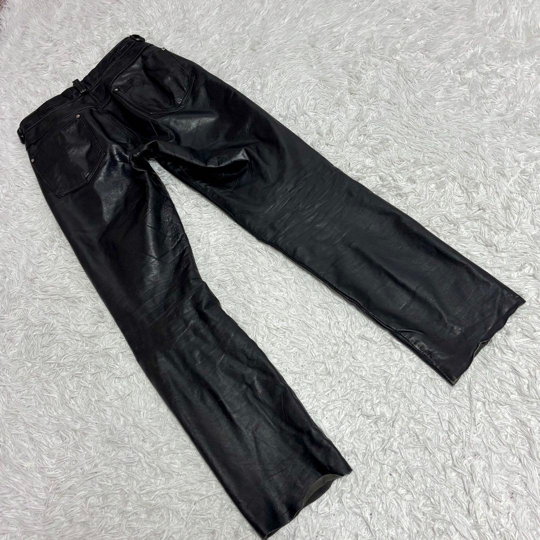 ✨良品✨ SCHOTT ショット　レザーパンツ　革パン ブラック 30　USA製