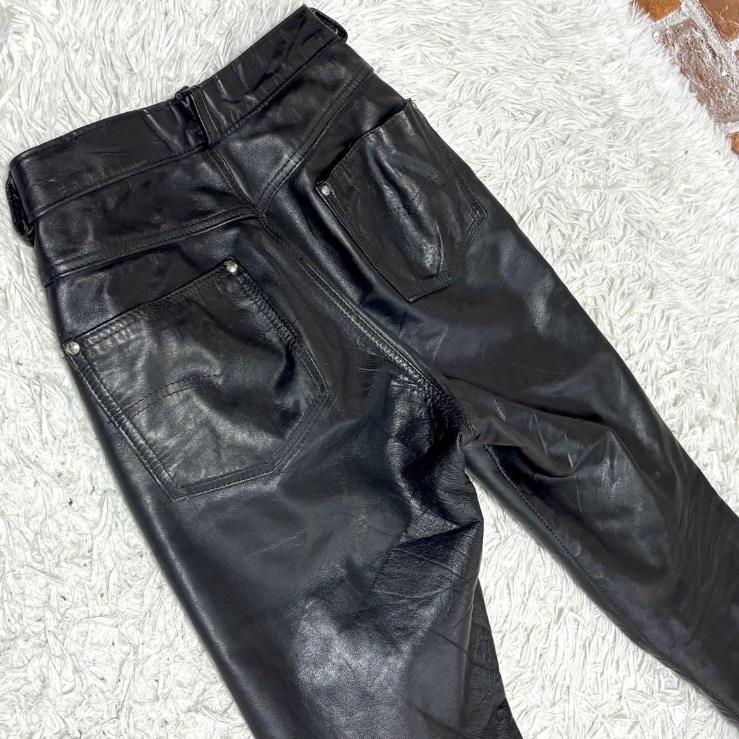 ✨良品✨ SCHOTT ショット　レザーパンツ　革パン ブラック 30　USA製