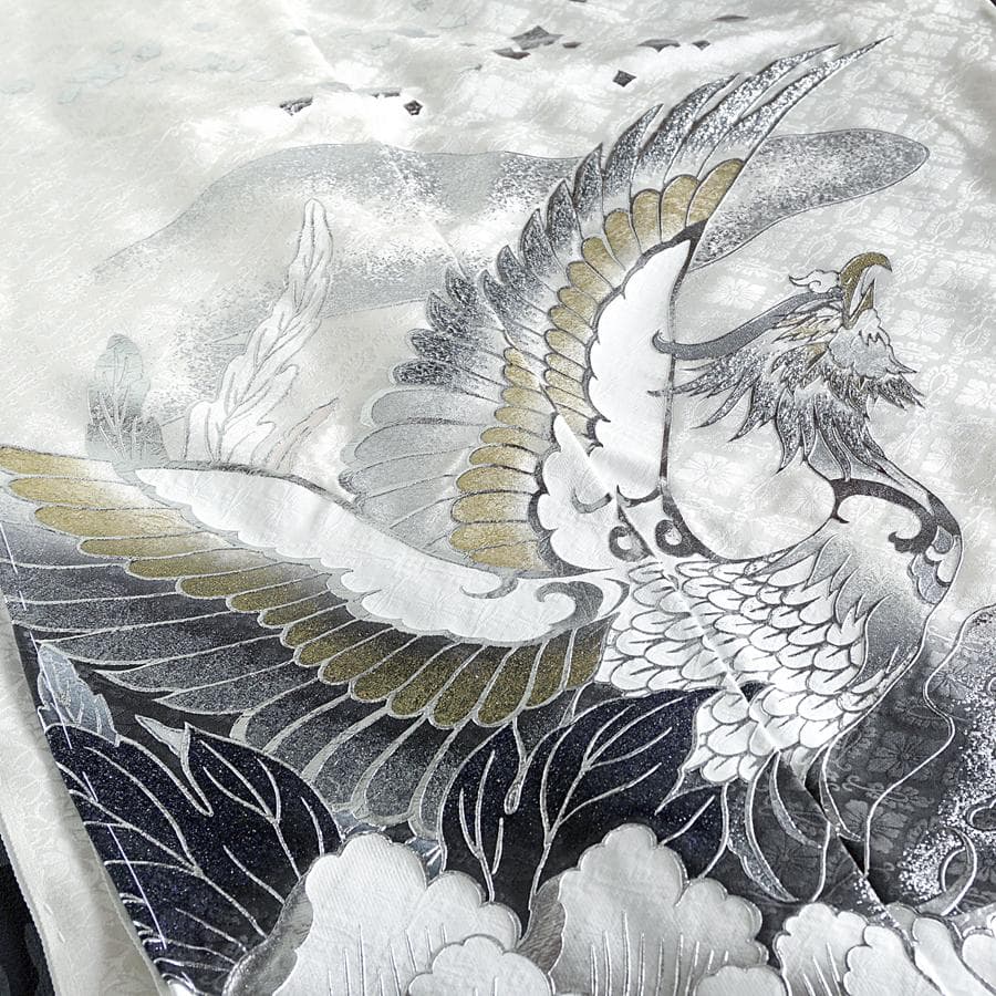 専用　ご予約　振袖単品　未仕立て　仮絵羽　関芳　龍　鳳凰　牡丹　墨色　成人式