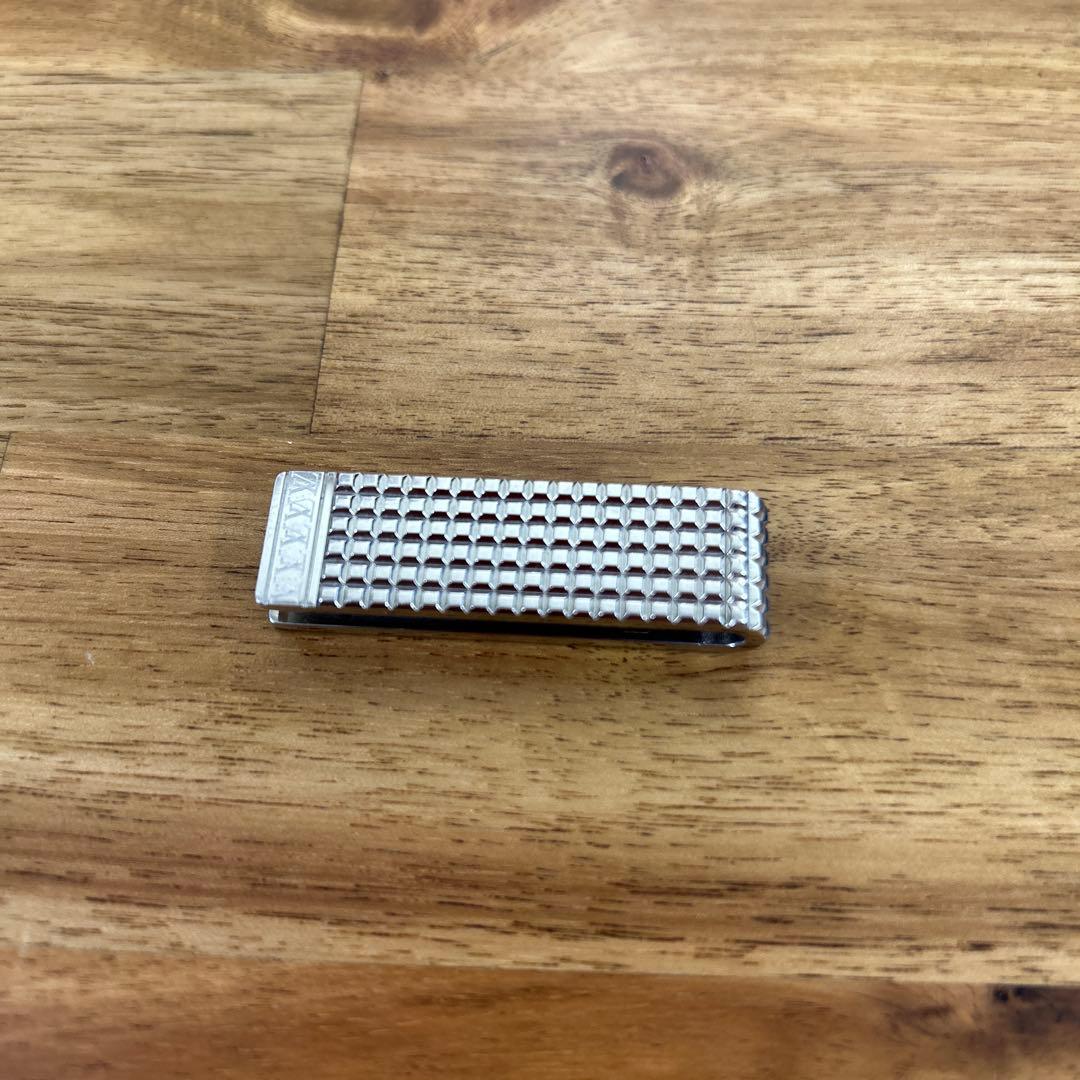 美品　ヴィトン　マネークリップ　シルバー　AN1121 格子型