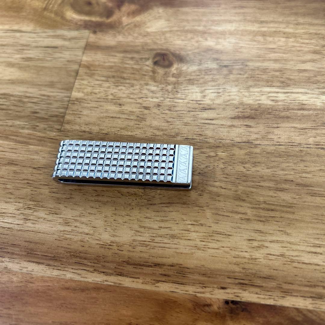 美品　ヴィトン　マネークリップ　シルバー　AN1121 格子型