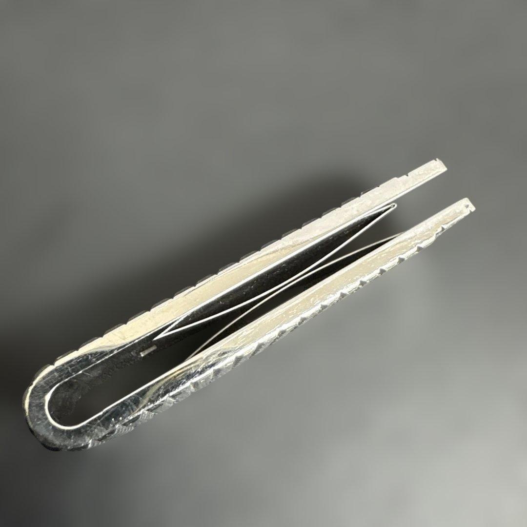 美品　ヴィトン　マネークリップ　シルバー　AN1121 格子型