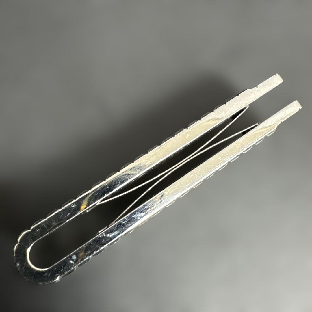 美品　ヴィトン　マネークリップ　シルバー　AN1121 格子型