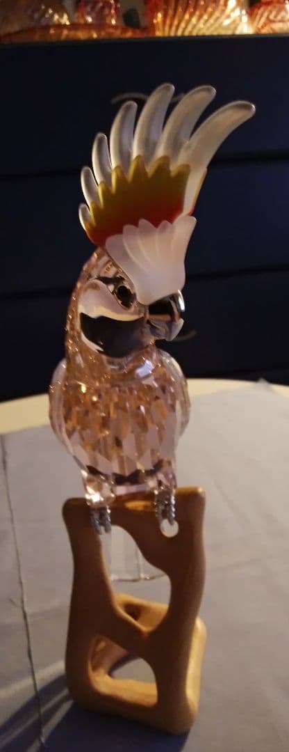 【SWAROVSKI】 スワロフスキー　 オウム　　 クリスタルガラス
