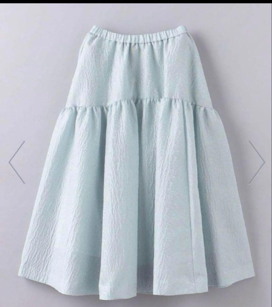 ユナイテッドアローズ エアリージャガード　スカート 36 水色