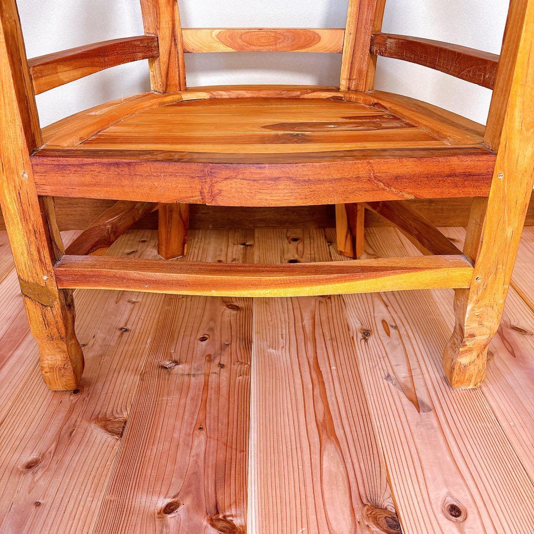 【良品】 つばきや チーク無垢材 ダイニングチェア ラウンジチェア