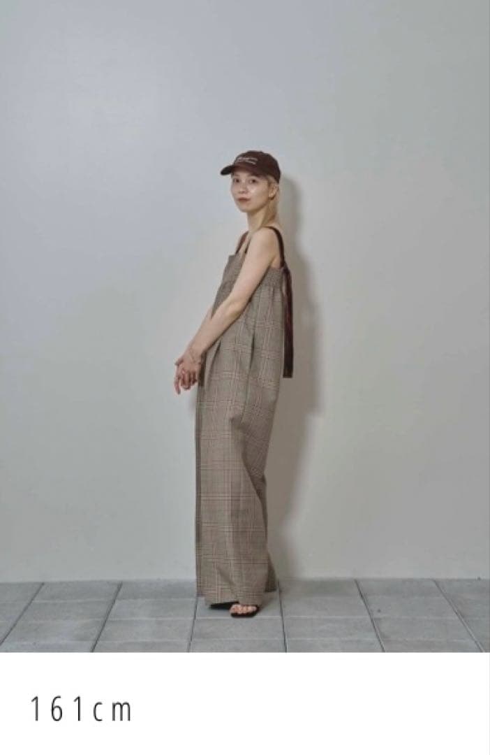 新品タグ付きTODAYFUL Check Wide Combinaison　38