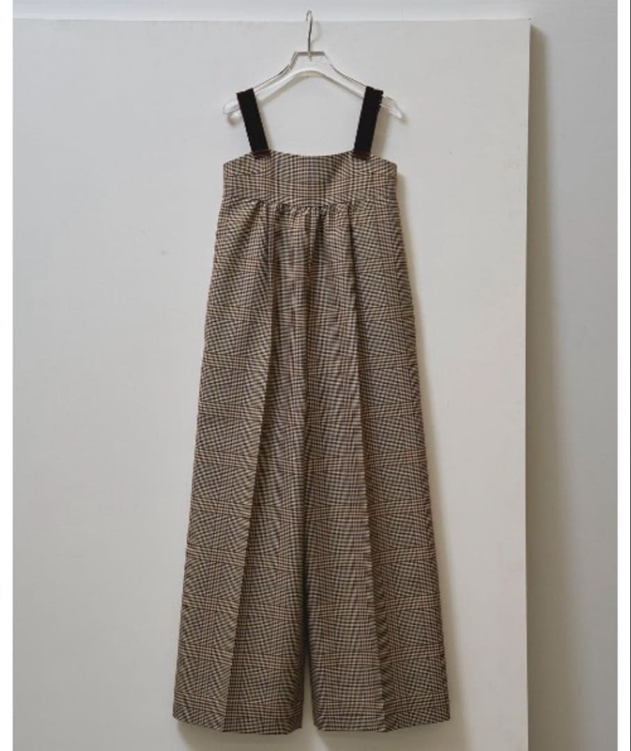 新品タグ付きTODAYFUL Check Wide Combinaison　38