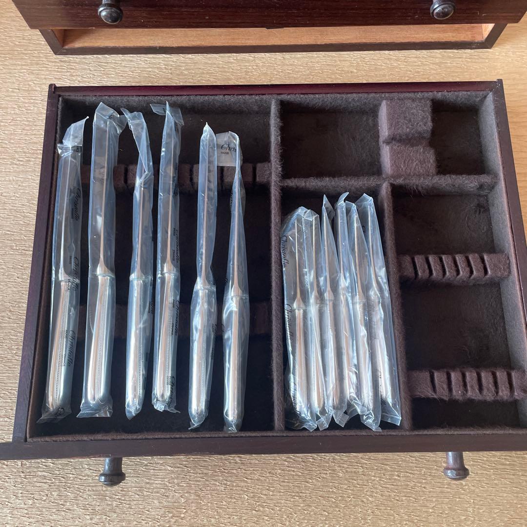 Christofle カトラリー　4段引出しセット　ミモザ