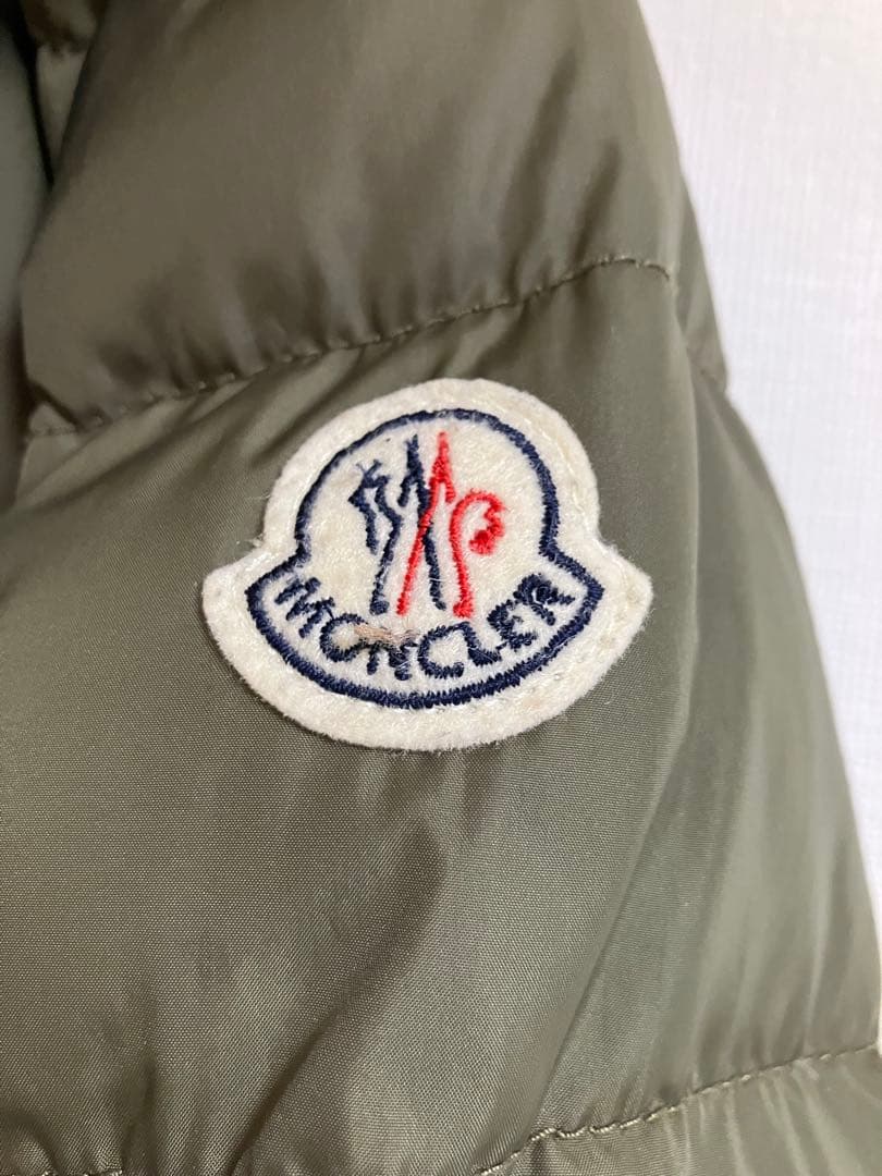 【美品】MONCLER オリーブ ダウンジャケット フード付き
