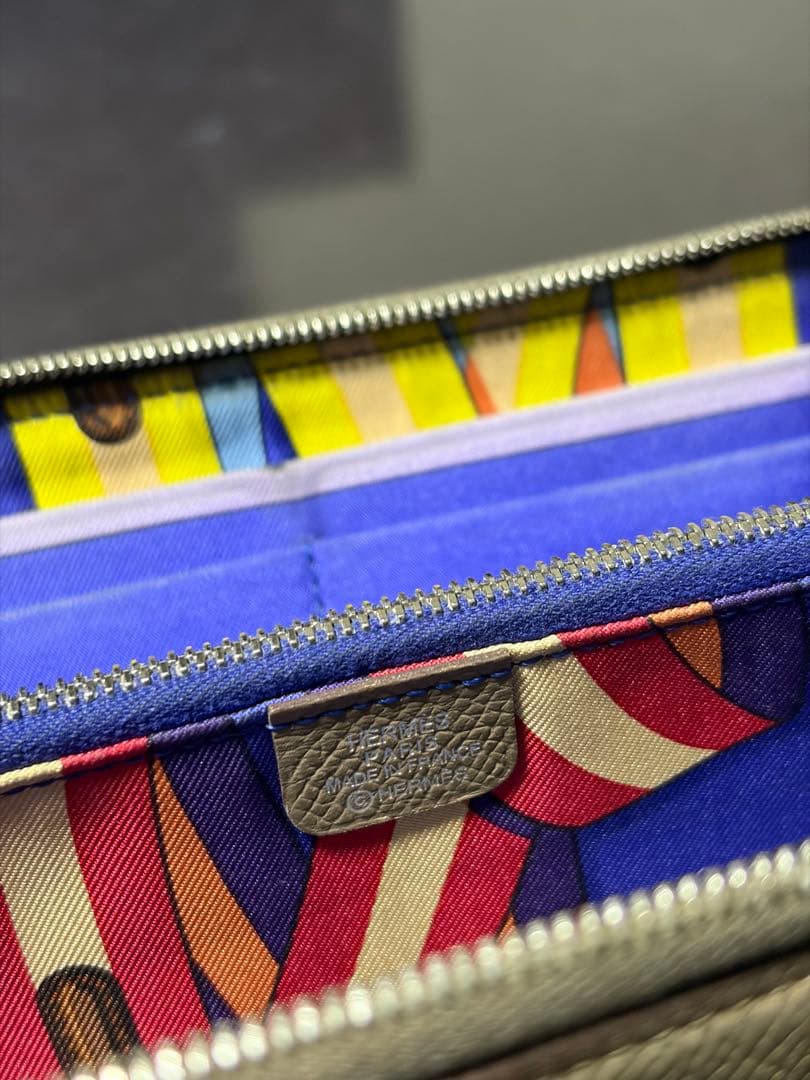 中古 HERMES エルメス アザップ シルクイン P刻印 長財布