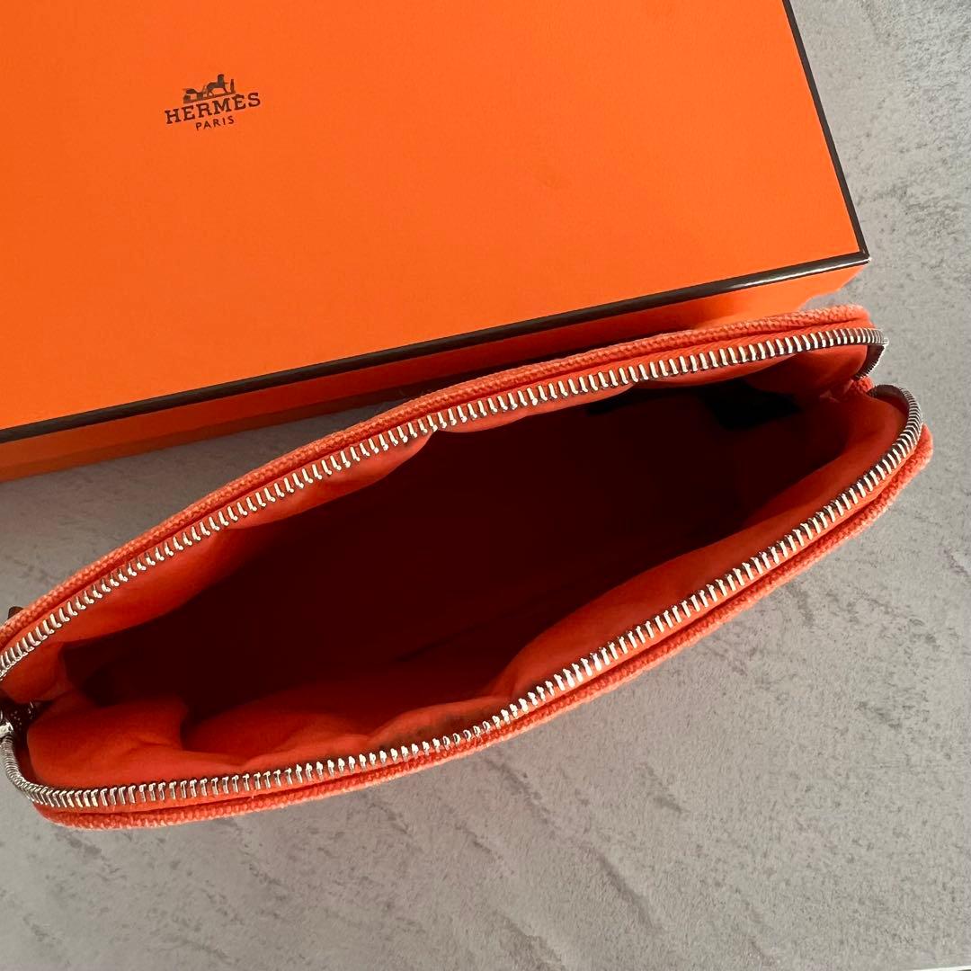 【今月まで掲載】HERMES ボリードポーチ20 オレンジ