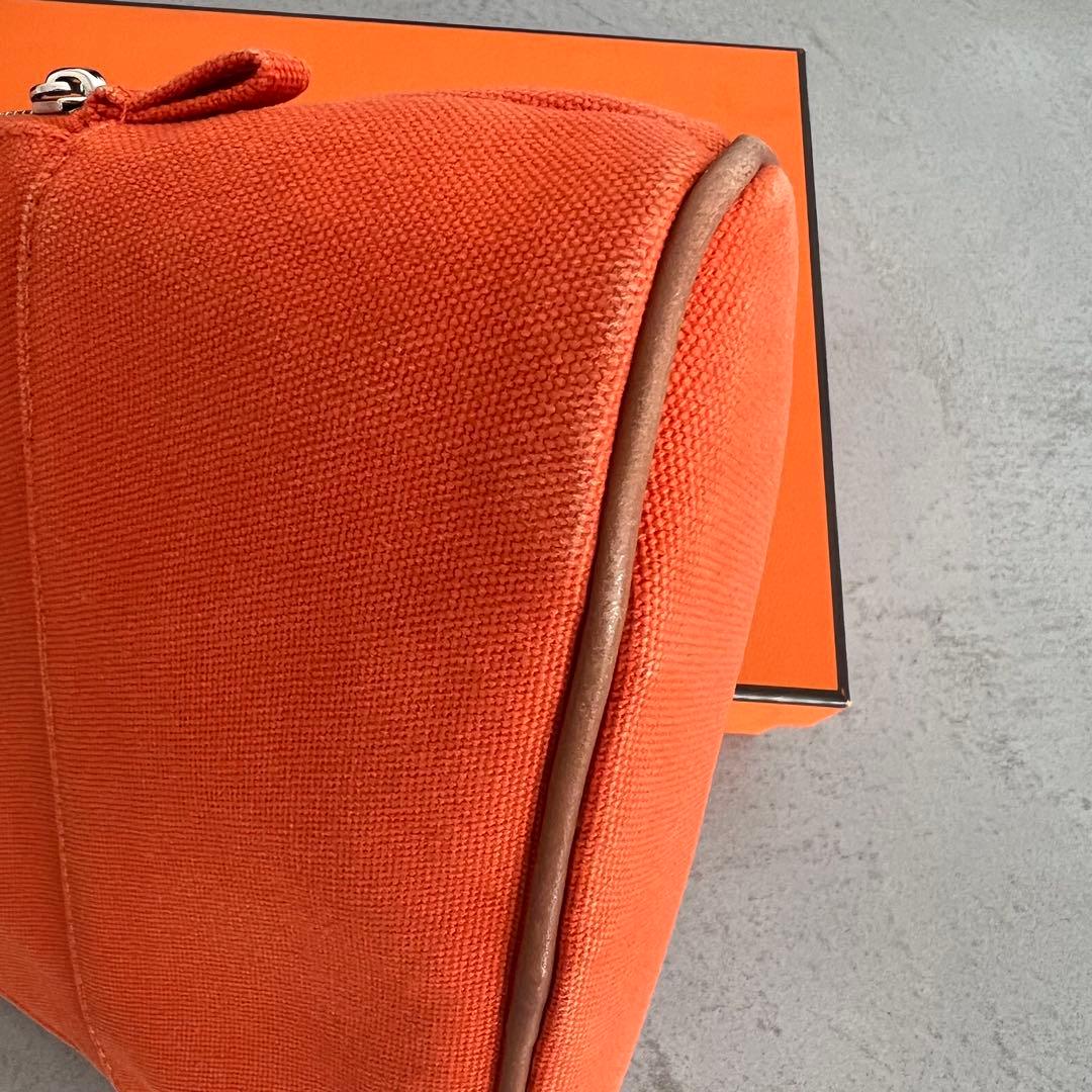 【今月まで掲載】HERMES ボリードポーチ20 オレンジ