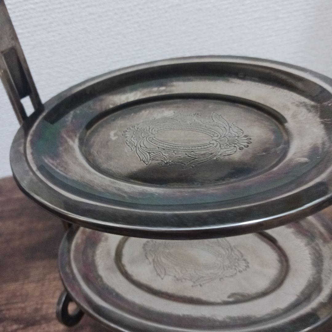 ☆フランス アンティーク 3段プレート スタンド