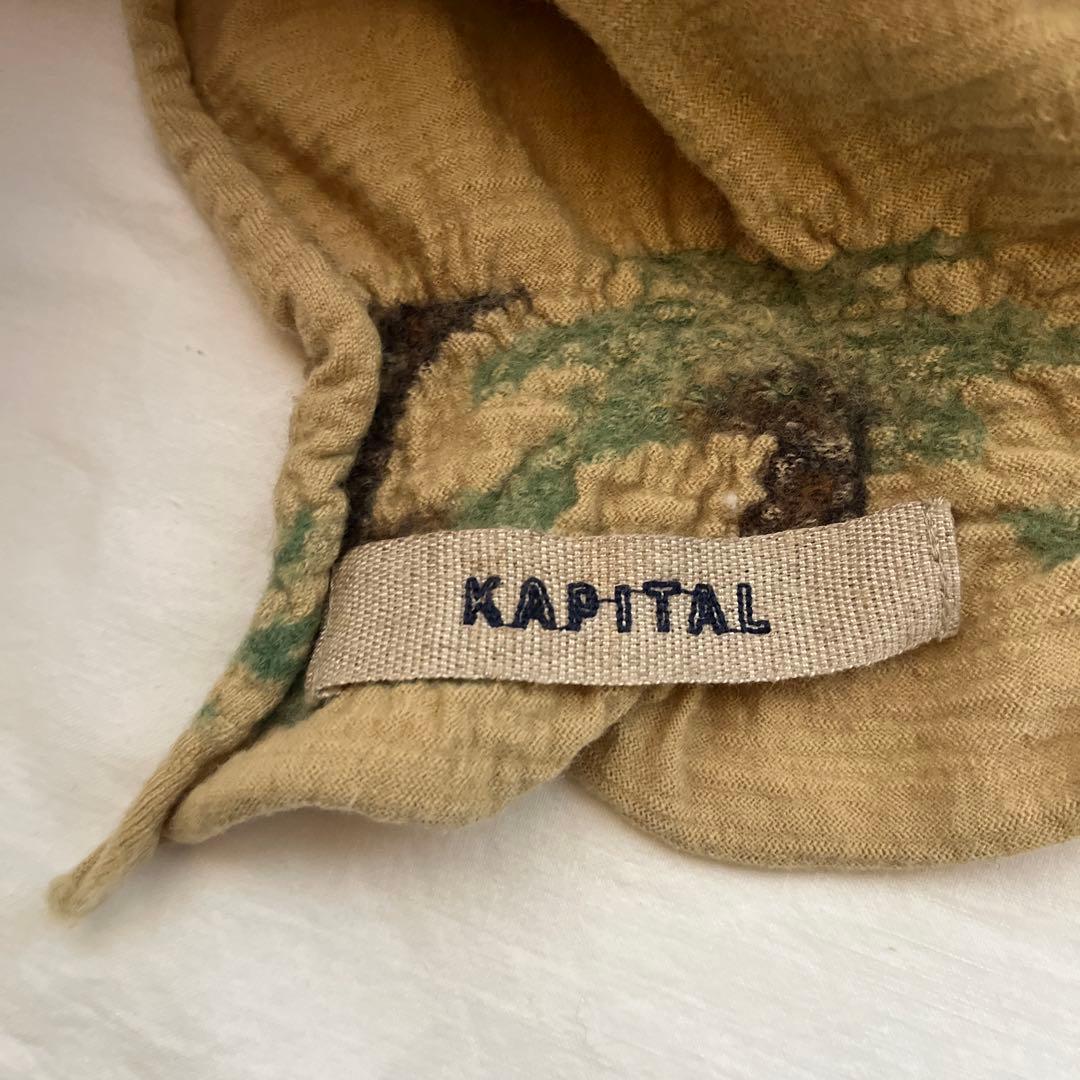 kapital 縮絨 総柄 ストール マフラー フラダンス