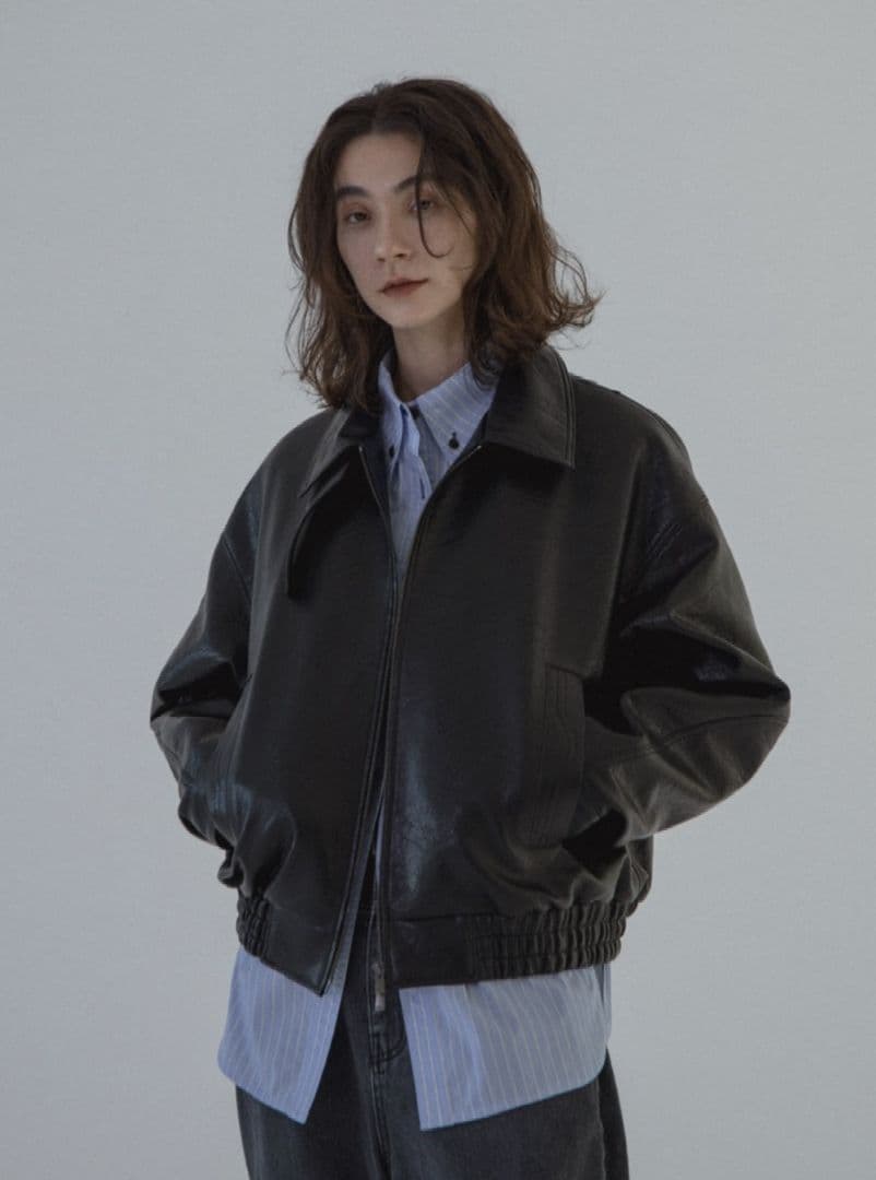 ジャケット・アウター NOKCHA throat latch fake leather jacket